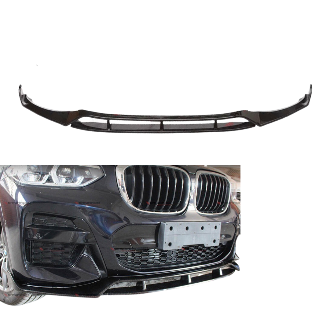 BMW X3 Serie G01 (2017-2021) M-Style Front Lip Glans Zwart