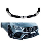 Mercedes CLA Klasse C118 (2018+) AMG Style Front Lip Glans Zwart