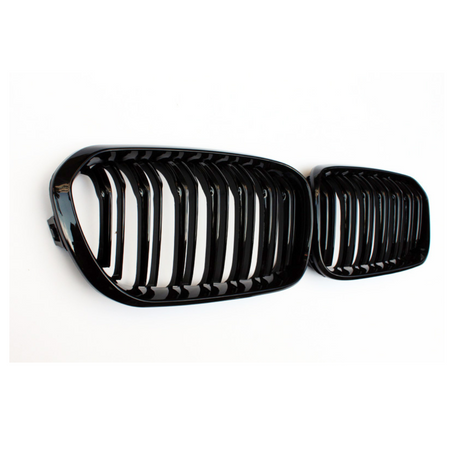 BMW 1 Serie F20&F21 (2015-2019) M-Style Grill Dubbel Spijl Glans Zwart