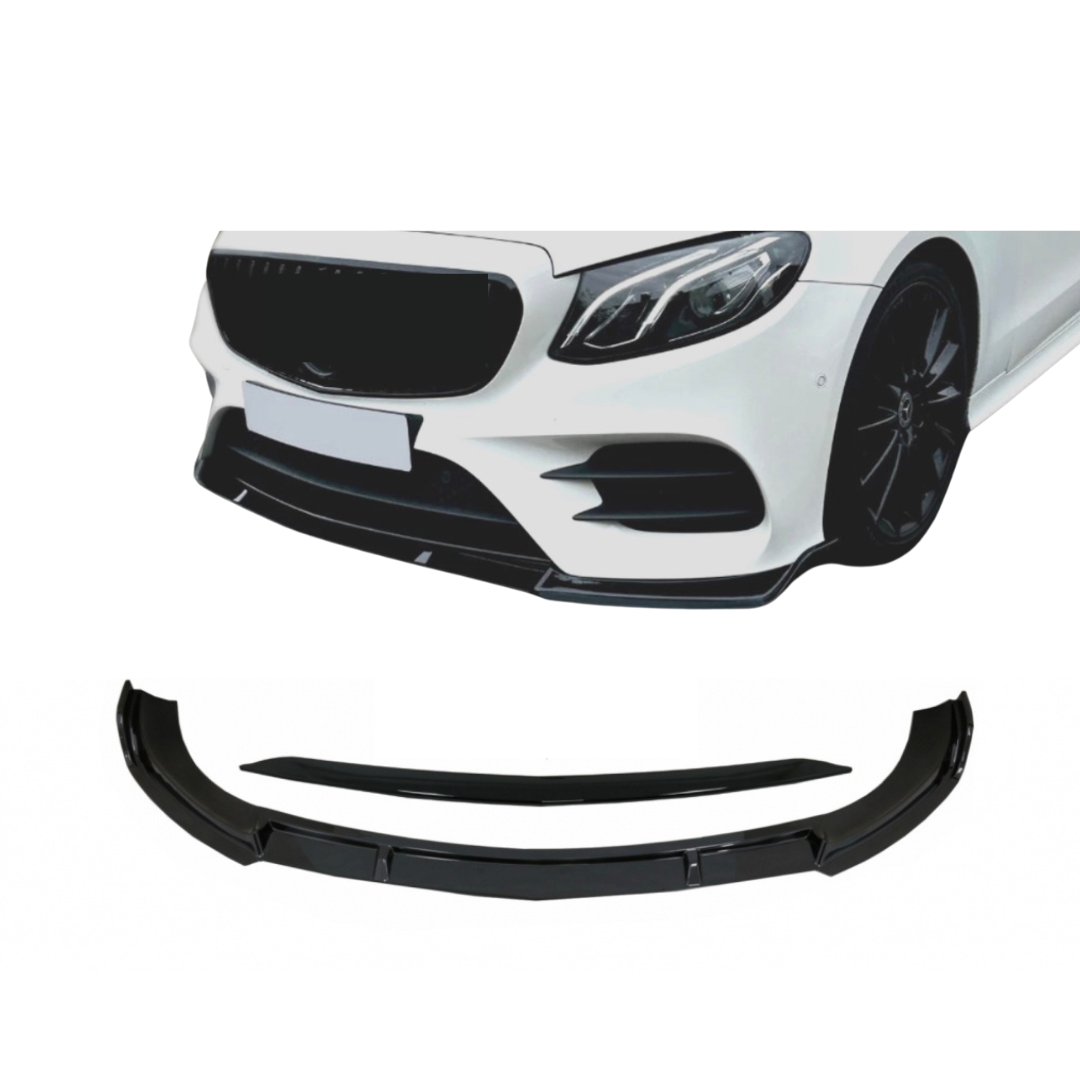 Mercedes E Klasse W213 (2016-2020) AMG Style Front Lip Glans Zwart