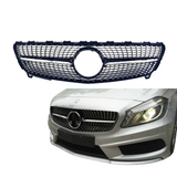 Mercedes A Klasse W176 Facelift (2015-2018) Diamond Grill Glans Zwart