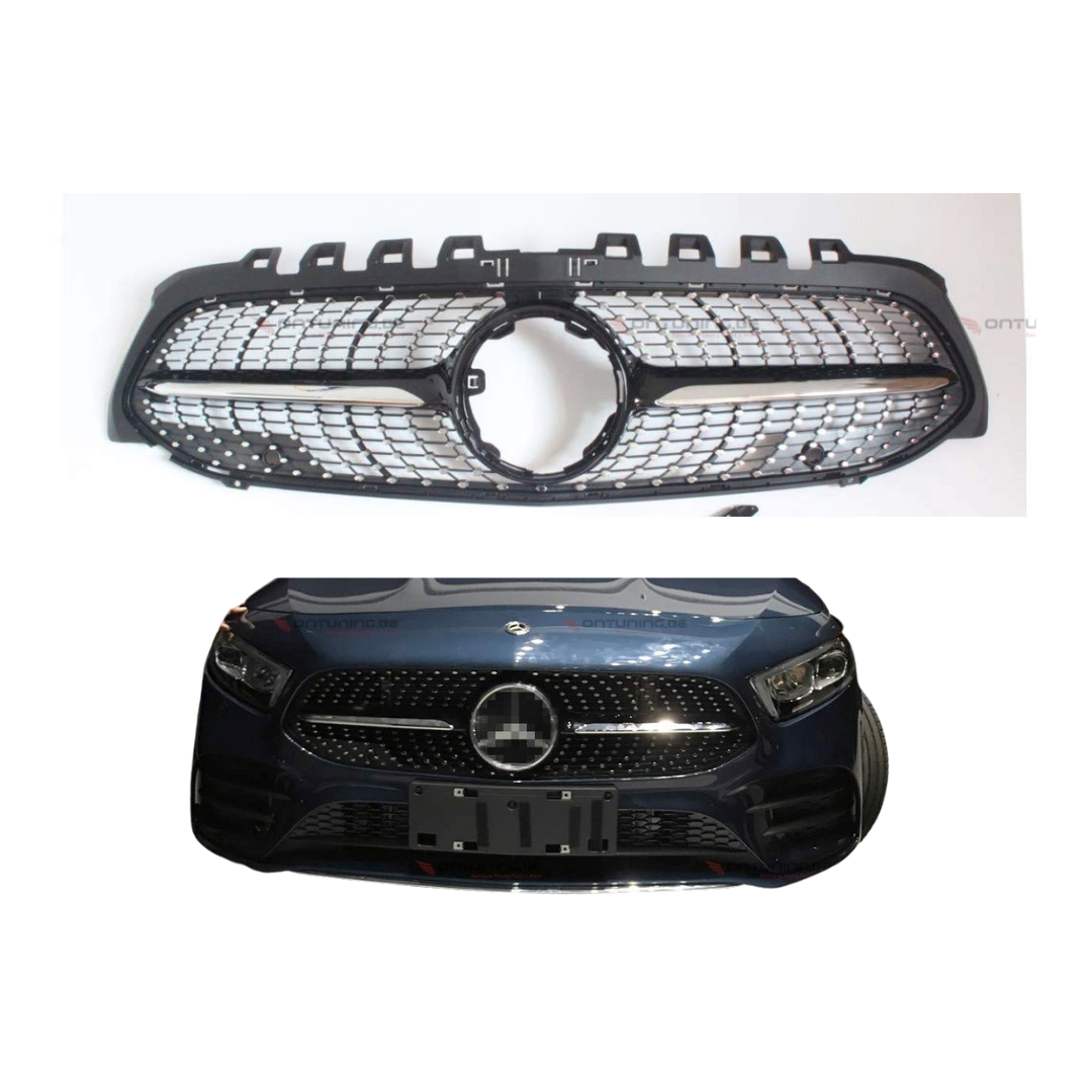 Mercedes A Klasse W177,V177 (2018-2023) Diamond Style Grill Glans Zwart