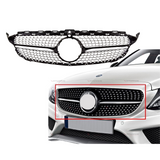 Mercedes C Klasse W205 (2014-2018) Diamond Style Grill Glans Zwart