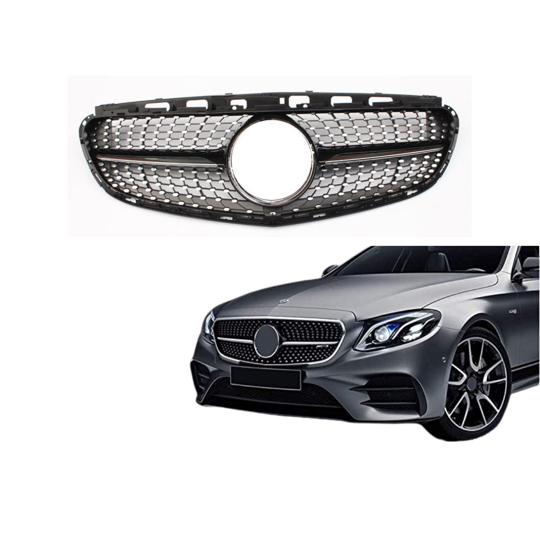 Mercedes E Klasse W212 Facelift (2013-2016) Diamond Style Grill Glans Zwart