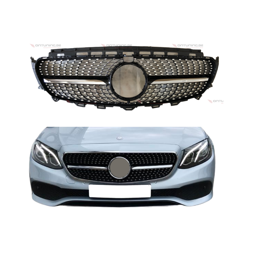 Mercedes E Klasse W213, S213 (2016-2020) Diamond Grille Glans Zwart