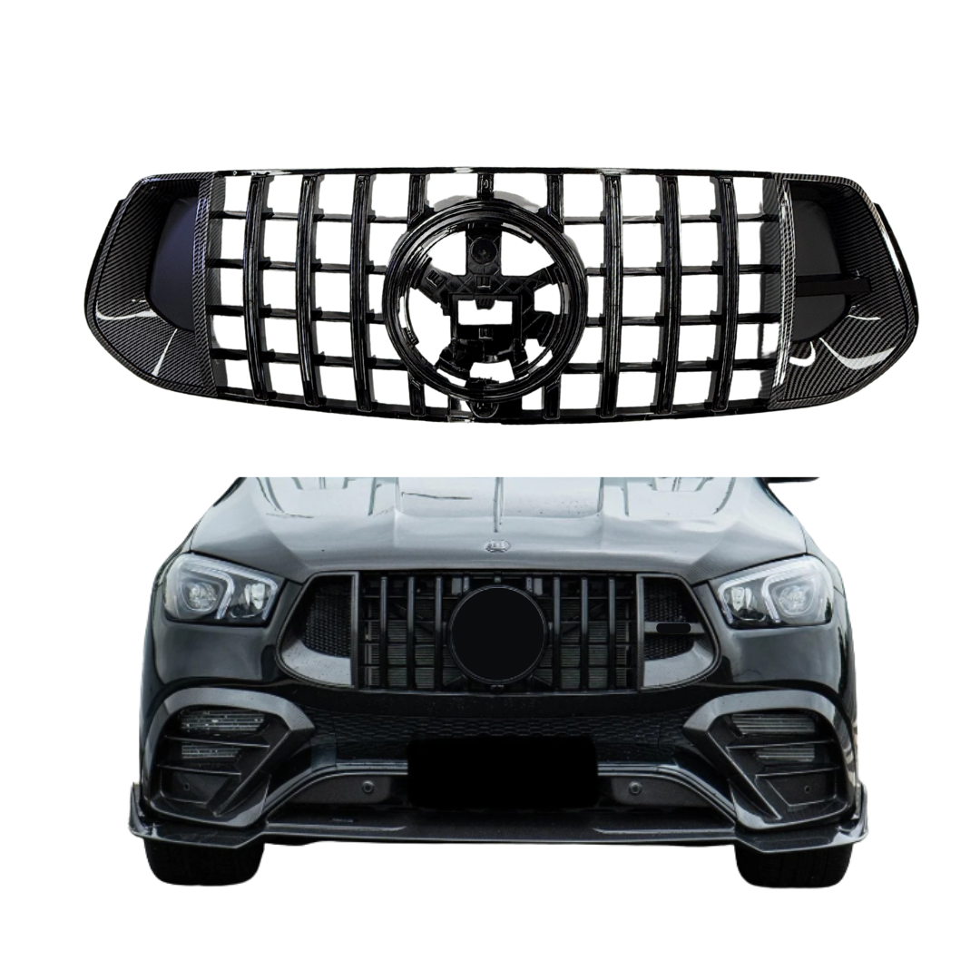 Mercedes GLE W167 SUV, C167 Coupe (2018-2023) B-Look Grill Glans Zwart/Carbon