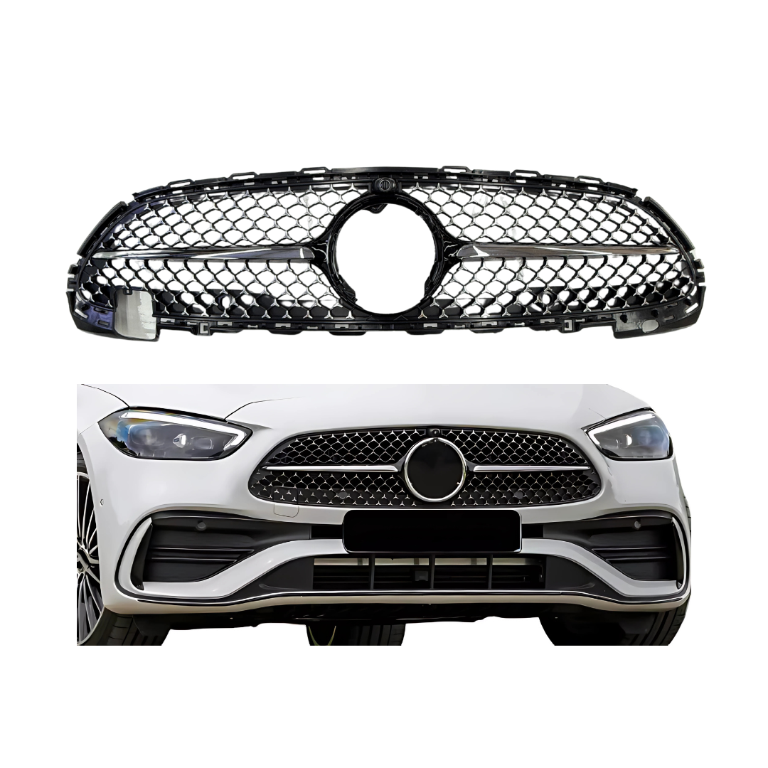 Mercedes C Klasse W206, S206 (2021+) Diamond Style Grill Glans Zwart