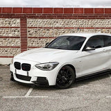 BMW 1 Serie F20&F21 (2011-2015) M-Style Look Front Lip Glans Zwart