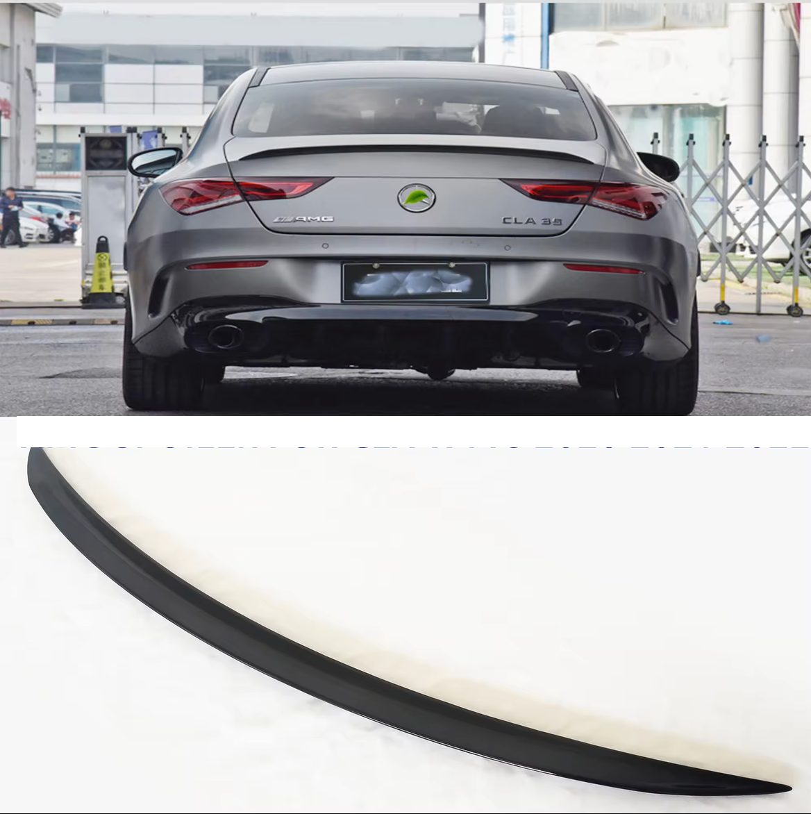 Mercedes CLA Class C118 (2018+) Sport Style Spoiler Glans Zwart