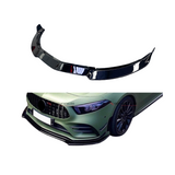 Mercedes A Klasse W177, V177 (2018-2023) AMG Style Front Lip Glans Zwart