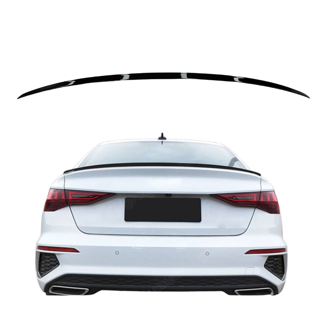 Spoiler compatibel met Audi A3&S3 8Y Sedan (2020-2024) Glans Zwart, uitvoering B - afbeelding 1