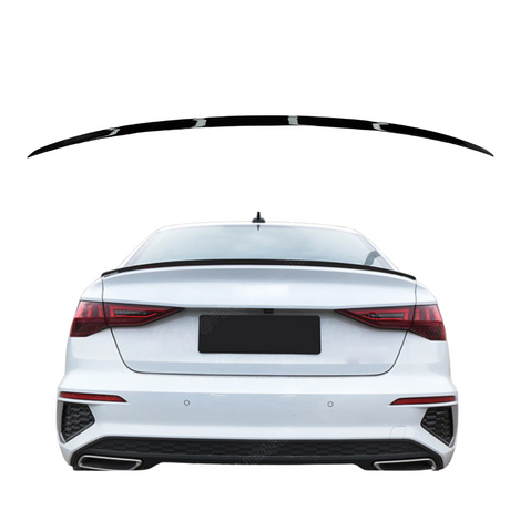 Spoiler compatibel met Audi A3&S3 8Y Sedan (2020-2024) Glans Zwart, uitvoering B - afbeelding 1