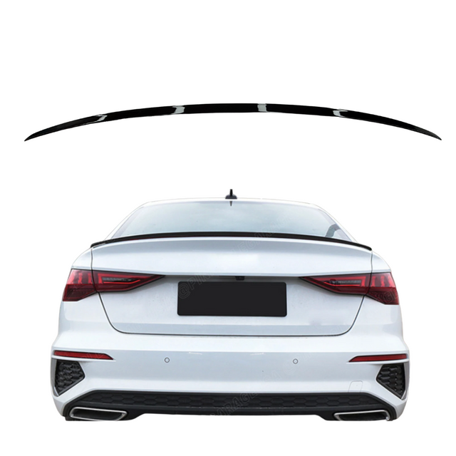 Spoiler compatibel met Audi A3&S3 8Y Sedan (2020-2024) Glans Zwart, uitvoering B - afbeelding 1