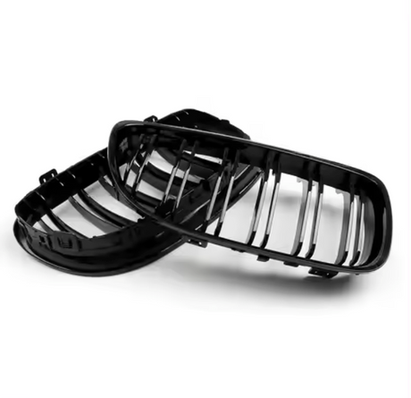 Dubbel Spijl Grill compatibel met BMW 3 Serie E90&E91 (2008-2013) Glans Zwart – afbeelding 2