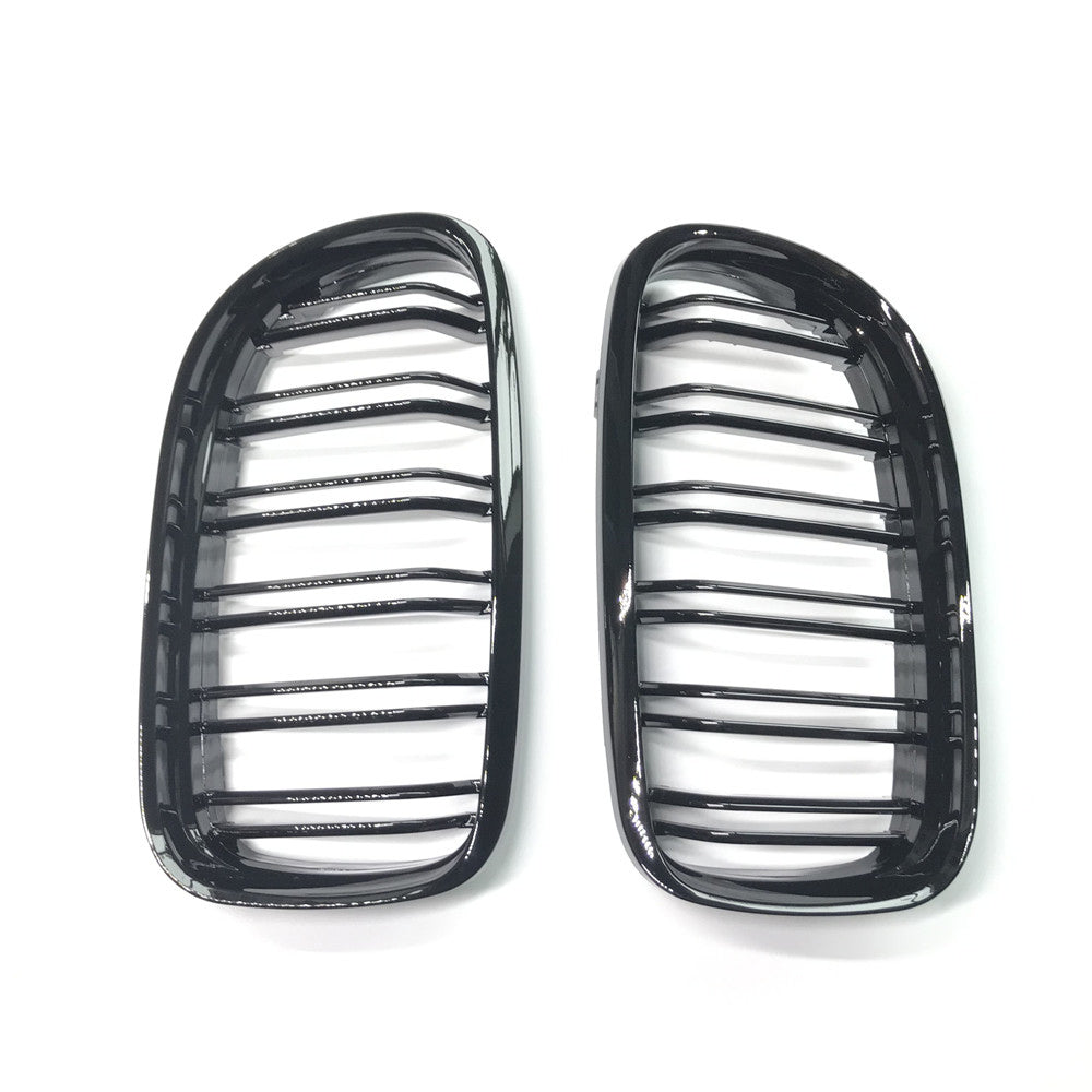 Dubbel Spijl Grill compatibel met BMW 3 Serie E90&E91 (2008-2013) Glans Zwart – afbeelding 3