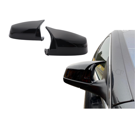 Mirror Caps compatibel met BMW 5, 6 en 7 Series F models (Pre-LCI) Glans Zwart Spiegelkappen - afbeelding 1