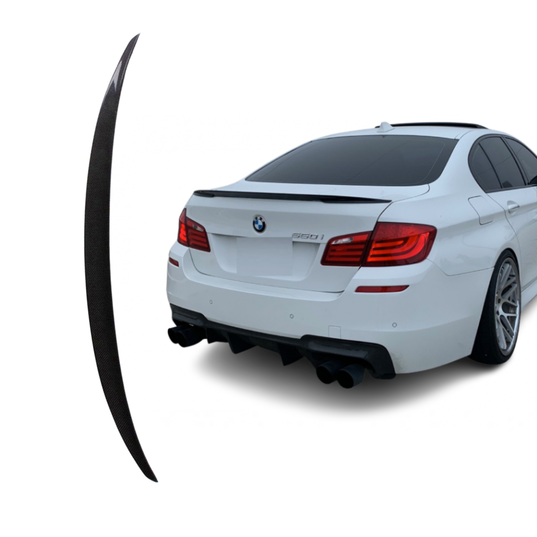 Spoiler compatibel met BMW 5 Serie F10 (2009-2017) Glans Zwart, uitvoering A - afbeelding 1