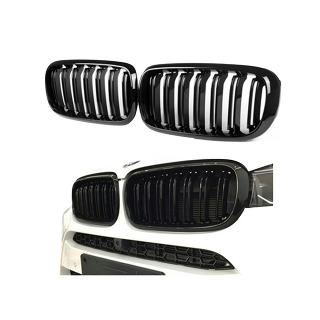 Grill compatibel met BMW X5 Serie F15 & X6 Serie F16 (2013-2018) Glans Zwart – afbeelding 1