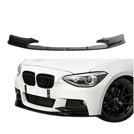 Front Lip compatibel met BMW 1 Serie F20&F21 (2011-2015) Glans Zwart – afbeelding 1