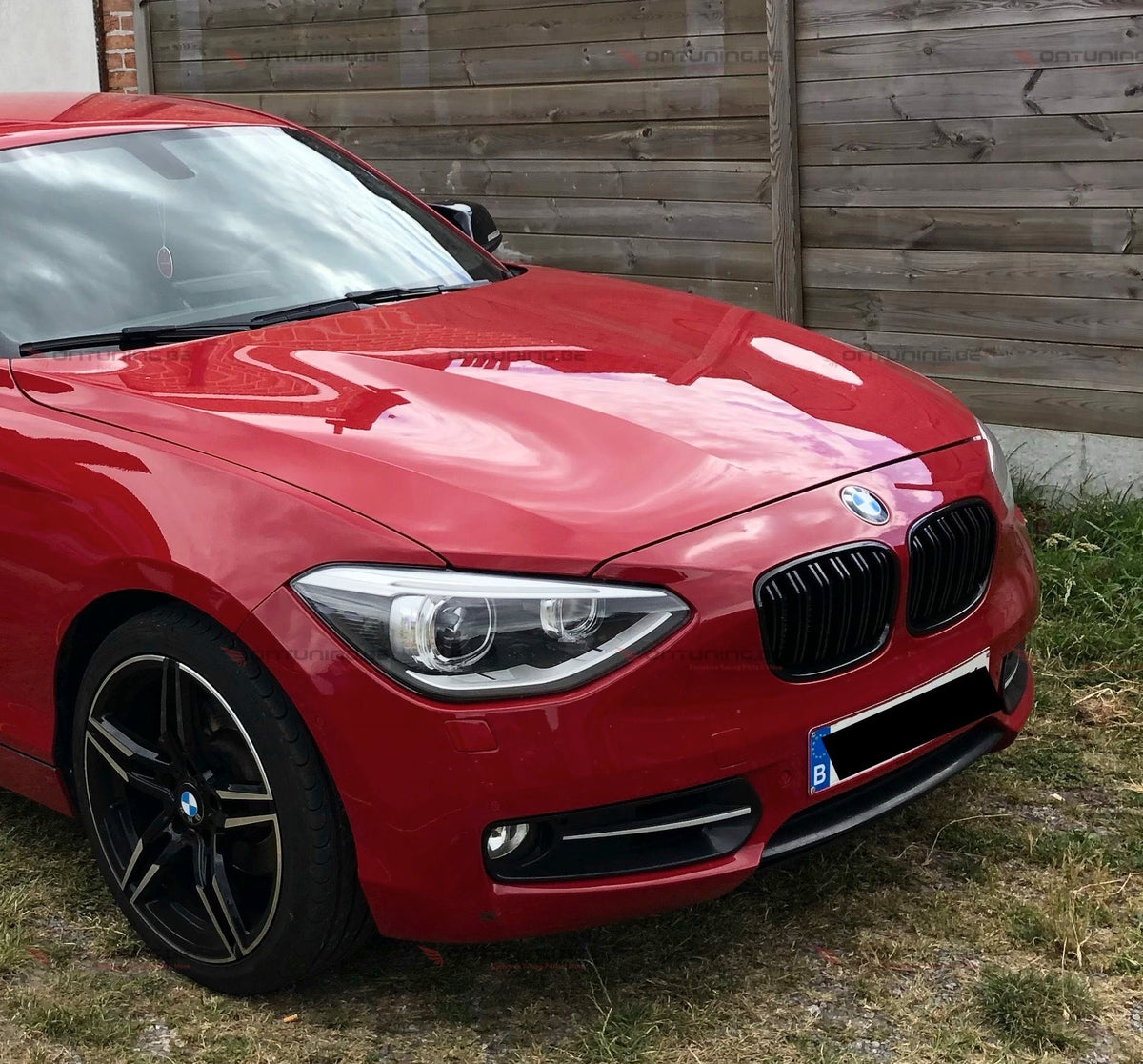 Dubbel Spijl Grill compatibel met BMW 1 Serie F20&F21 (2011-2015) Glans Zwart – afbeelding 4