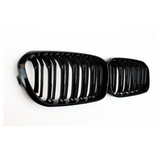 Dubbel Spijl Grill compatibel met BMW 1 Serie F20&F21 (2015-2019) Glans Zwart – afbeelding 2