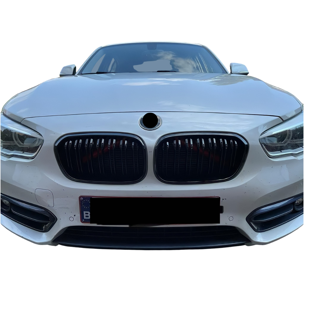 Dubbel Spijl Grill compatibel met BMW 1 Serie F20&F21 (2015-2019) Glans Zwart – afbeelding 3