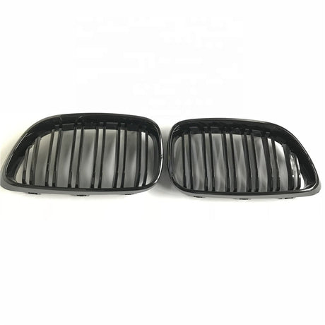 Dubbel Spijl Grill compatibel met BMW 2 Serie F22&F23 (2013-2021) Glans Zwart – afbeelding 2