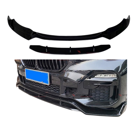 Front Lip compatibel met BMW X3 Serie F25 LCI (2014-2018) Glans Zwart – afbeelding 1