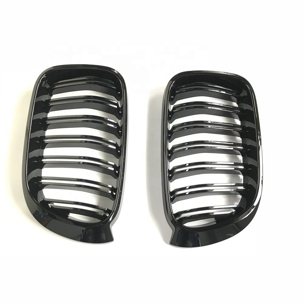 Grill compatibel met BMW X3 Serie F25 LCI & X4 Serie F26 (2014-2018) Glans Zwart – afbeelding 2