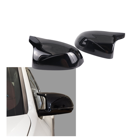 Mirror Caps compatibel met BMW X3, X4, X5 en X6 Series Glans Zwart Spiegelkappen - afbeelding 2