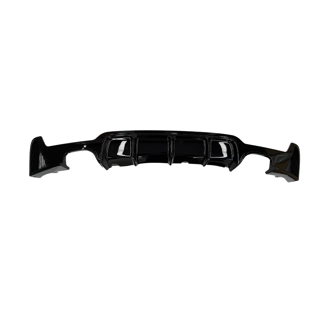 Diffuser compatibel met BMW 4 Serie F32&F33&F36 (2012-2020) Glans Zwart Dubbel - afbeelding 2