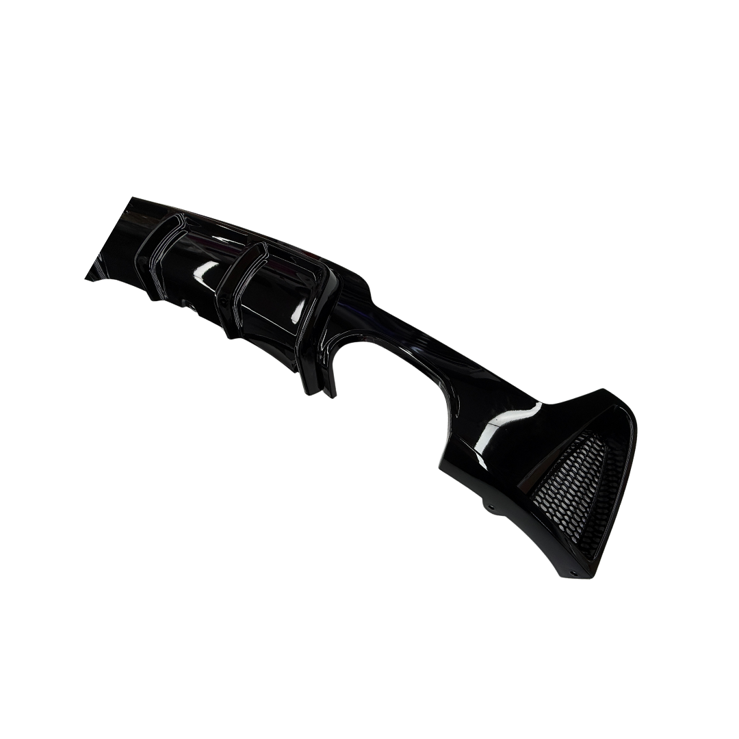 Diffuser compatibel met BMW 4 Serie F32&F33&F36 (2012-2020) Glans Zwart Dubbel - afbeelding 3