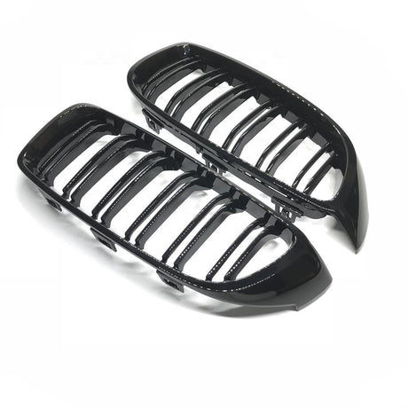 Dubbel Spijl Grill compatibel met BMW 4 Serie F32&F33&F36 (2012-2020) Glans Zwart – afbeelding 2