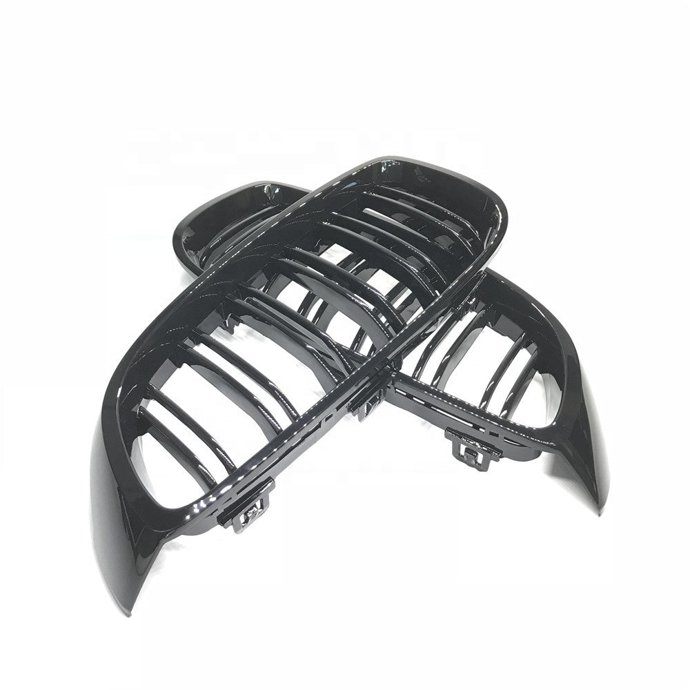 Dubbel Spijl Grill compatibel met BMW 4 Serie F32&F33&F36 (2012-2020) Glans Zwart – afbeelding 3