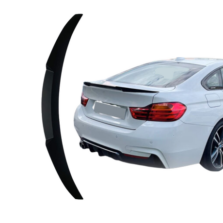 Spoiler compatibel met BMW 4 Serie F36 Gran-Coupé (2013-2020) Glans Zwart, uitvoering A - afbeelding 1