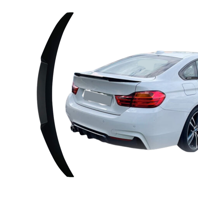 Spoiler compatibel met BMW 4 Serie F36 Gran-Coupé (2013-2020) Glans Zwart, uitvoering A - afbeelding 1