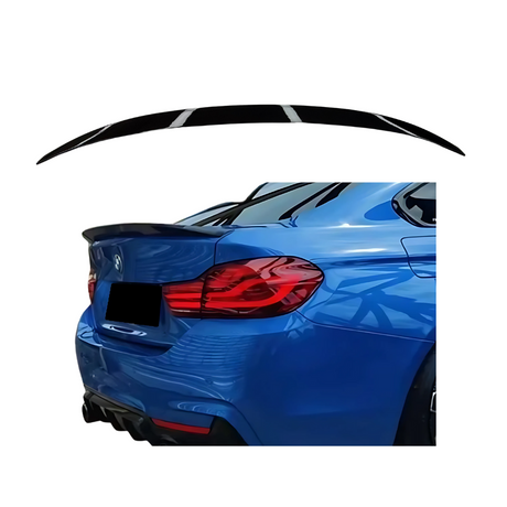 Spoiler compatibel met BMW 4 Serie F36 Gran-Coupé (2013-2020) Glans Zwart, slanke uitvoering - afbeelding 1