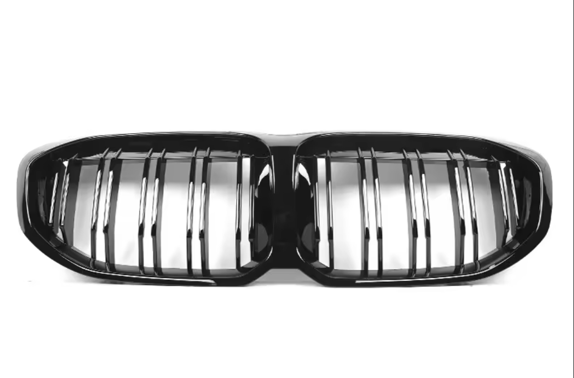Grill compatibel met BMW 1 Serie F40 (2019+) Dubbel Spijl Glans Zwart – afbeelding 2