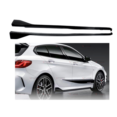 Side Lip compatibel met BMW 1 Serie F40 (2019+) Glans Zwart – afbeelding 2