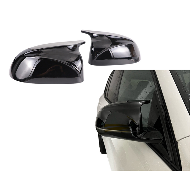 Mirror Caps compatibel met BMW X3, X4, X5, X6, X7 Series (G-Series) Glans Zwart Spiegelkappen - afbeelding 1