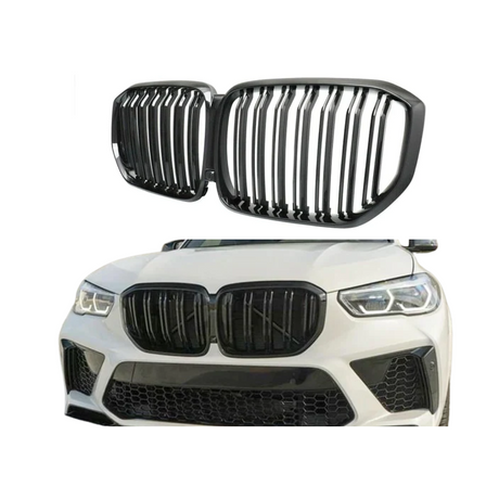 Grill compatibel met BMW X5 Serie G05 (2018+) Glans Zwart, uitvoering A - afbeelding 1