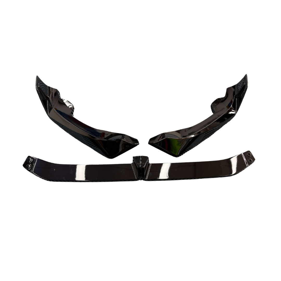 Front Lip compatibel met BMW X6 Serie G06 (2018-2023) Glans Zwart, uitvoering B - afbeelding 3