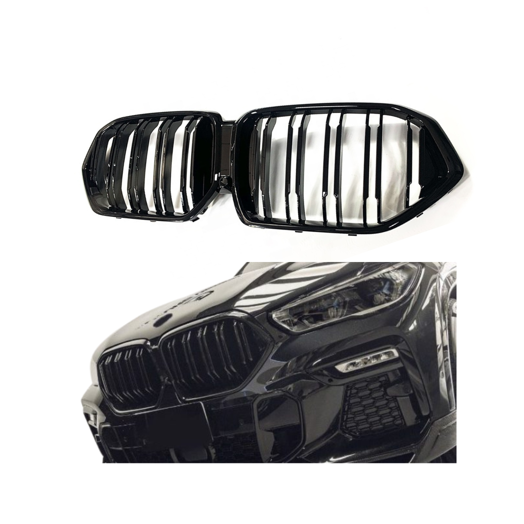 Grill compatibel met BMW X6 Serie G06 (2018+) Glans Zwart – afbeelding 1