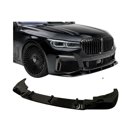 Front Lip compatibel met BMW 7 Serie LCI Facelift G11 & G12 (2019-2023) Glans Zwart - afbeelding 1