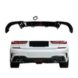 Diffuser compatibel met BMW 3 Serie G20 (2018-2023) Glans Zwart Dubbel met Remlicht - afbeelding 1