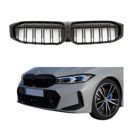 Grill compatibel met BMW 3 Serie G20&G21 LCI Facelift (2022+) Glans Zwart – afbeelding 1