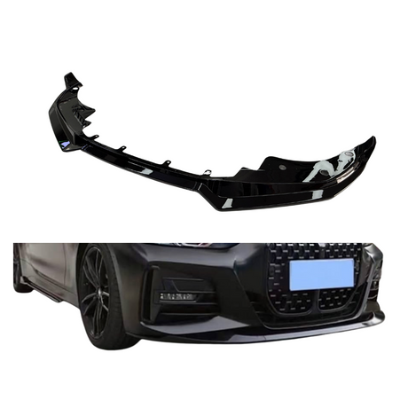 Front Lip compatibel met BMW 4 Serie G22 & G23 & G26 (2020+) Glans Zwart - afbeelding 1