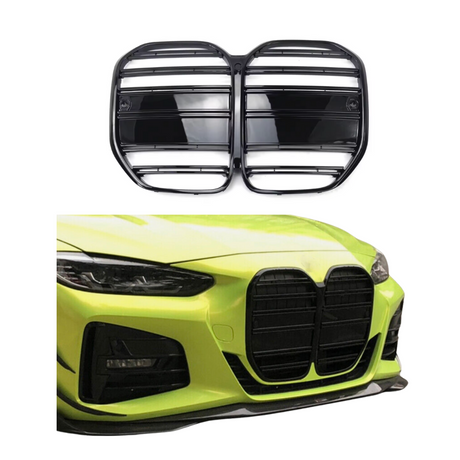 Grill compatibel met BMW 4 Serie G22 &G23 (2020+) Glans Zwart – afbeelding 1