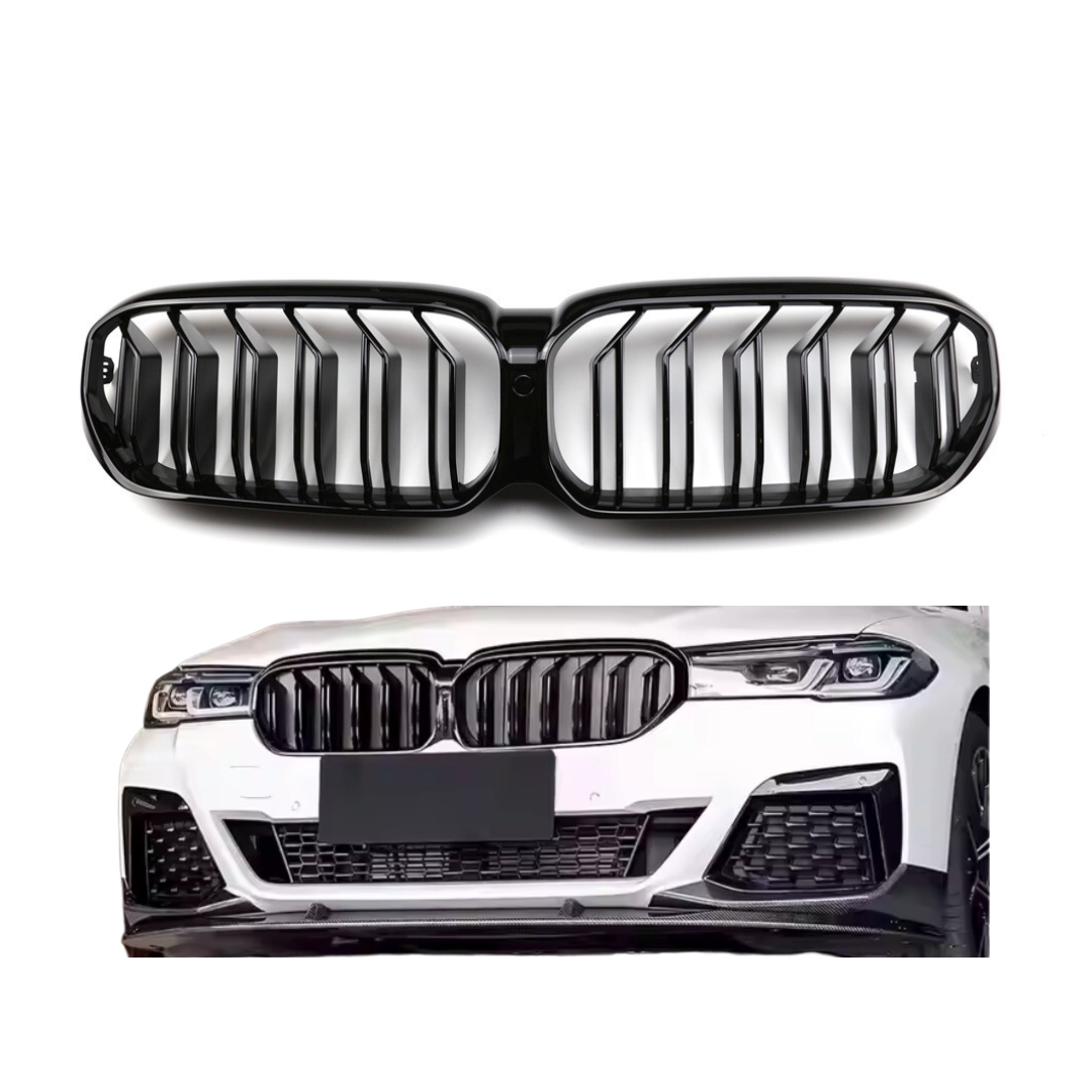 Grill compatibel met BMW 5 Serie G30&G31 LCI (2020+) Glans Zwart – afbeelding 1
