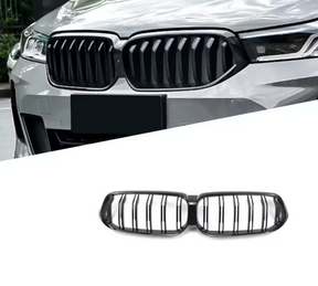 Grill compatibel met BMW 6 Serie G32 LCI Facelift (2020-2024) Glans Zwart - afbeelding 1